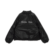 (W) Matin Kim Matin Logo Coating Down Jumper Black