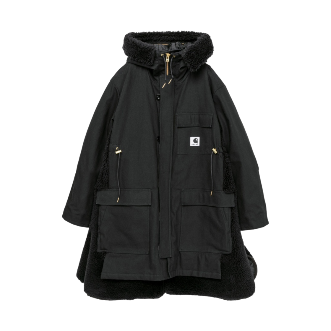 23-06740-001 (W) Sacai x Carhartt WIP Canvas Parka Siberian Black