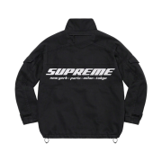 Supreme Brushed Twill Zip Jacket Black - 22FW