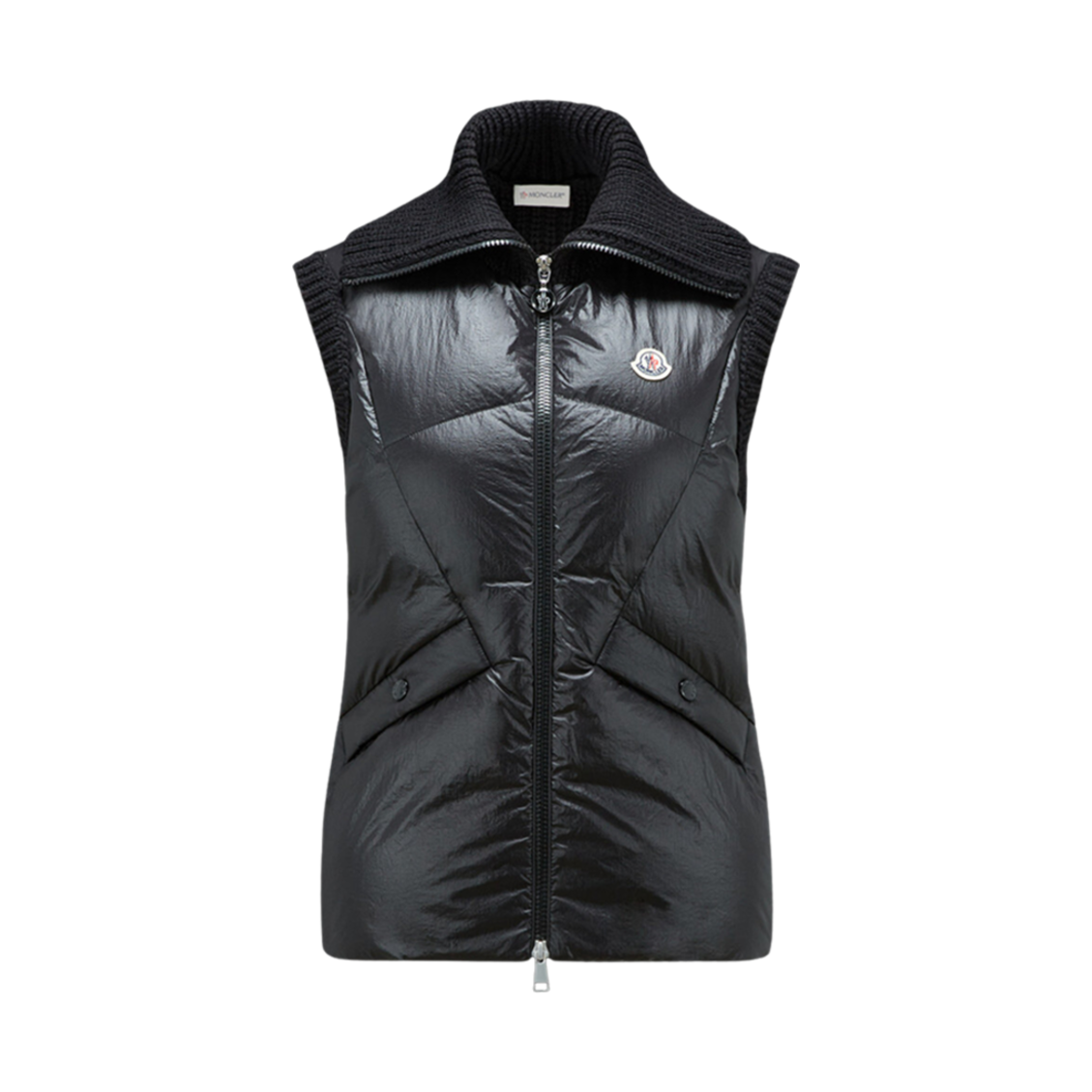 (W) 몽클레르 패딩 울 질레 블랙 - 23FW((W) Moncler Padded Wool Gilet Black - 23FW) - 1