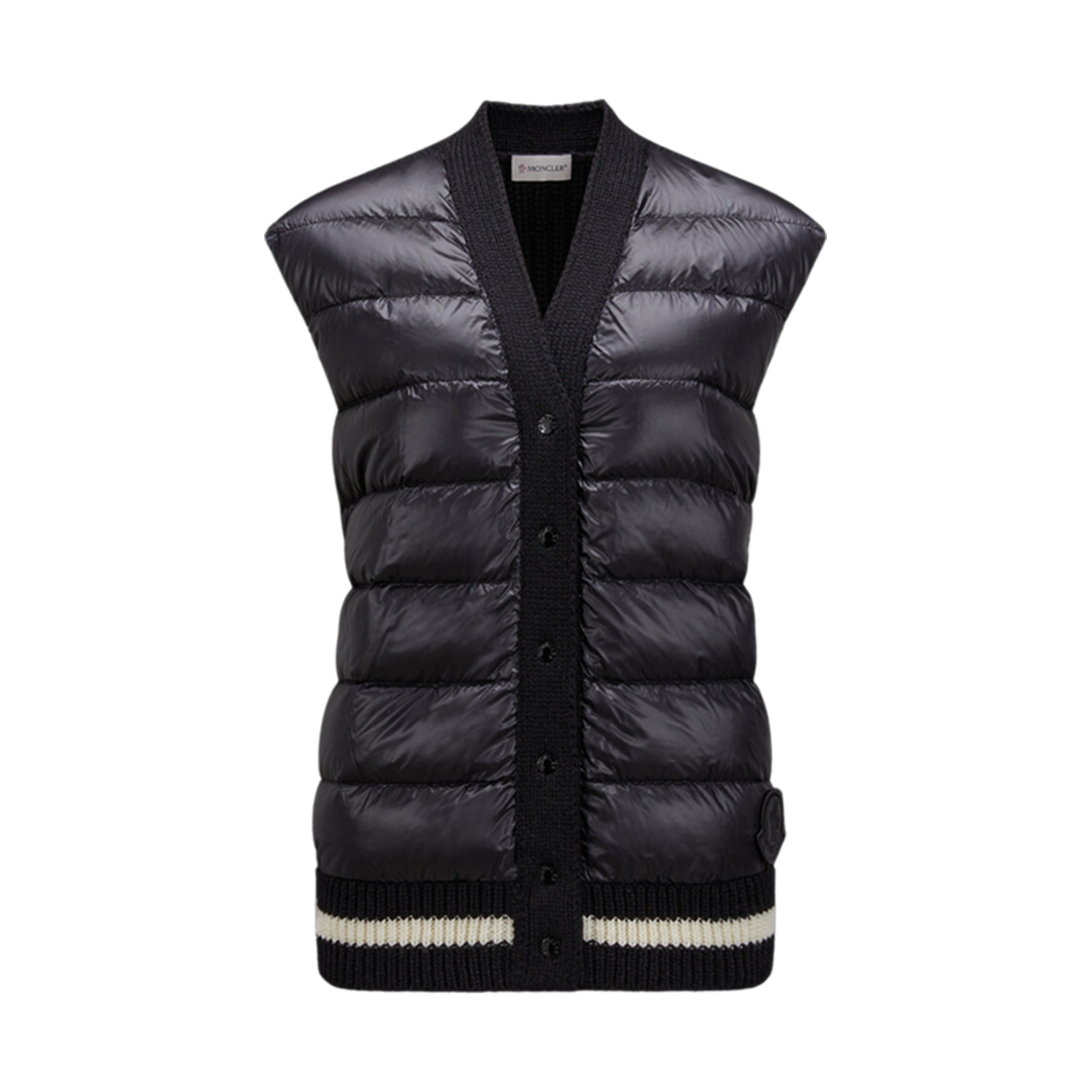 I2-093-9I00001-M2089-P90 (W) Moncler Padded Wool Gilet Black - 23FW