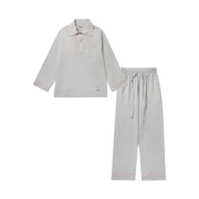 FRANKLY 3 Button Pajama Set Up Grey