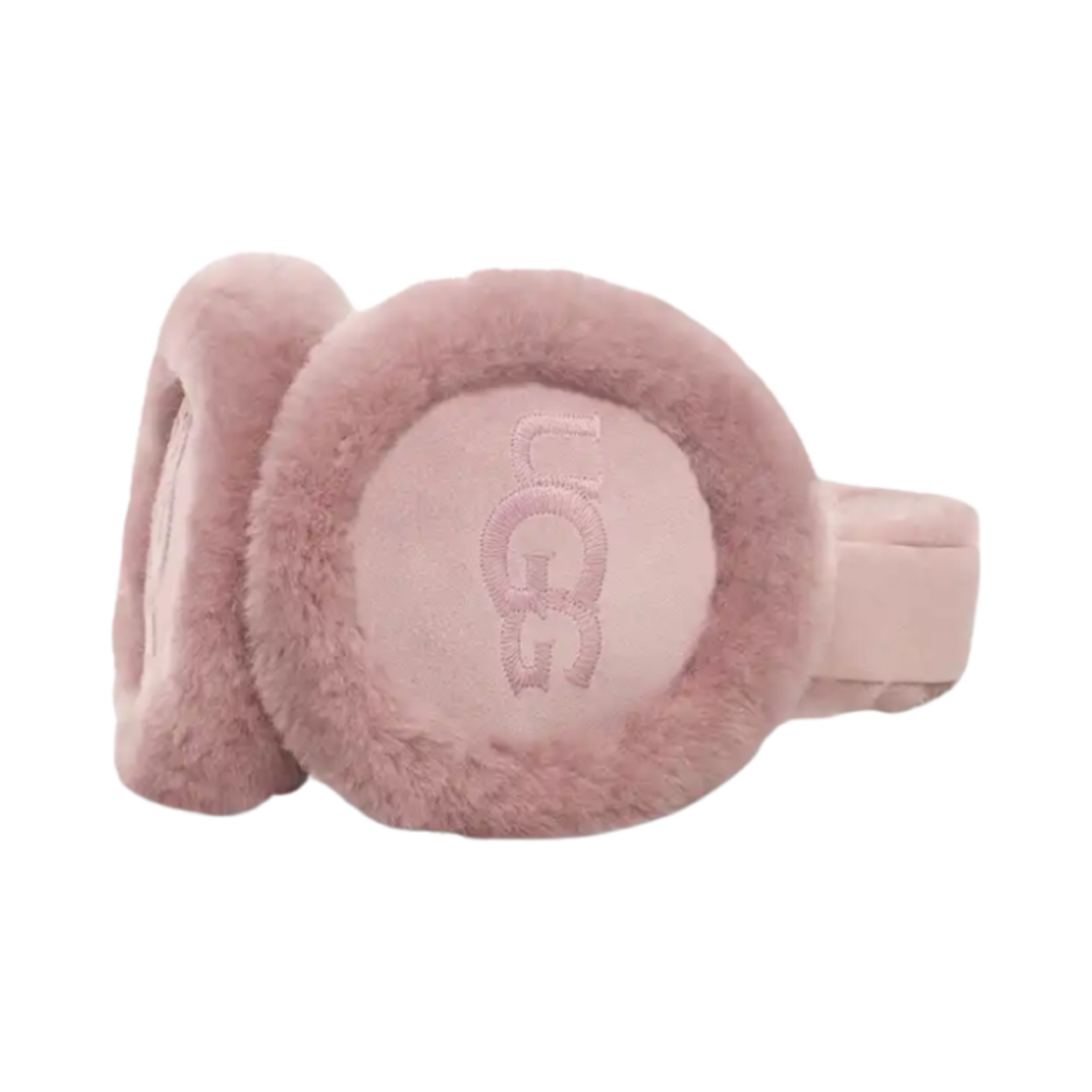 【アグ】(W) UGG Embroidered Logo Earmuff Ashen Rose UGG Women's Water Resistant Sheepskin Earmuffs with