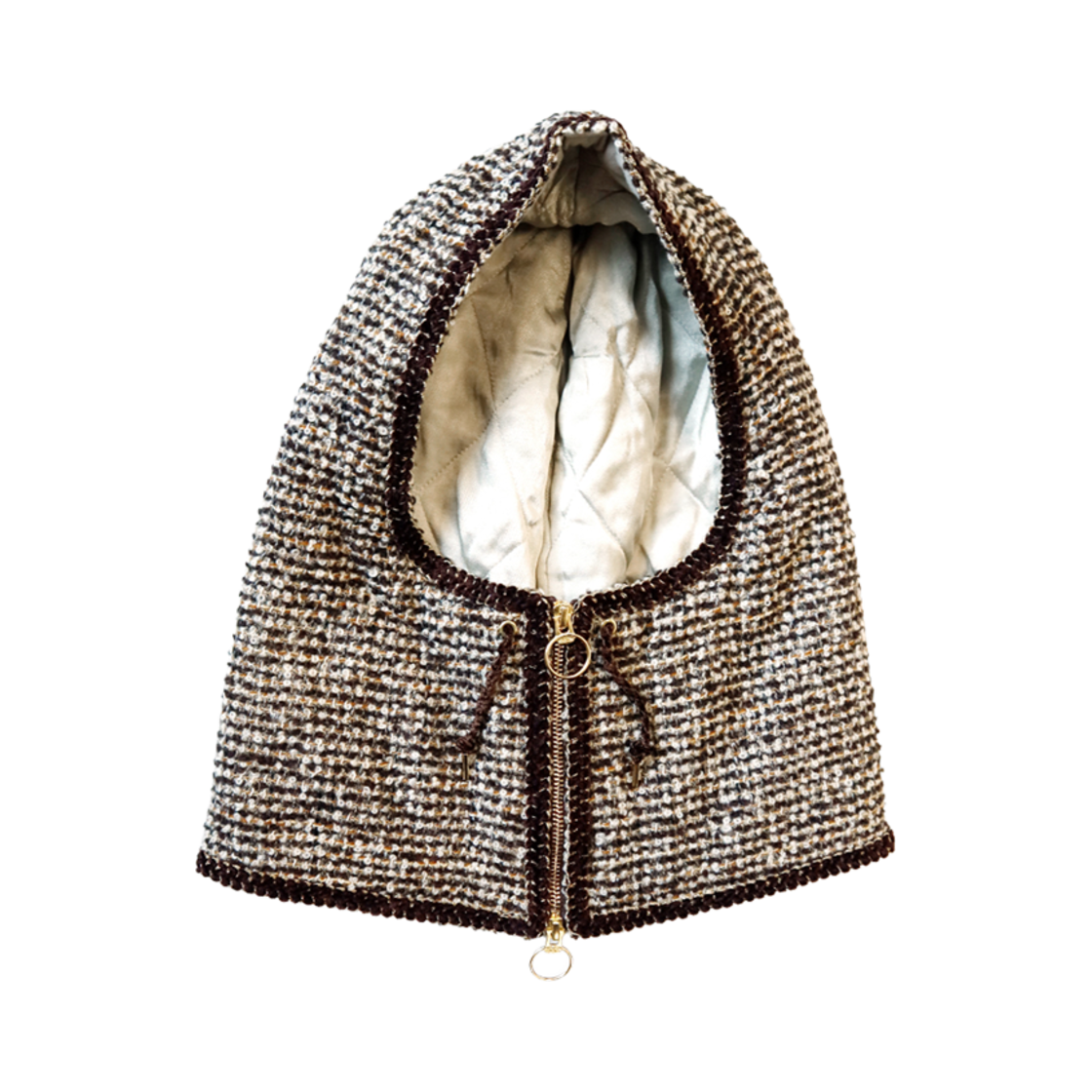 K2410XH542 Kapital Fancy Tweed Balaclava Brown