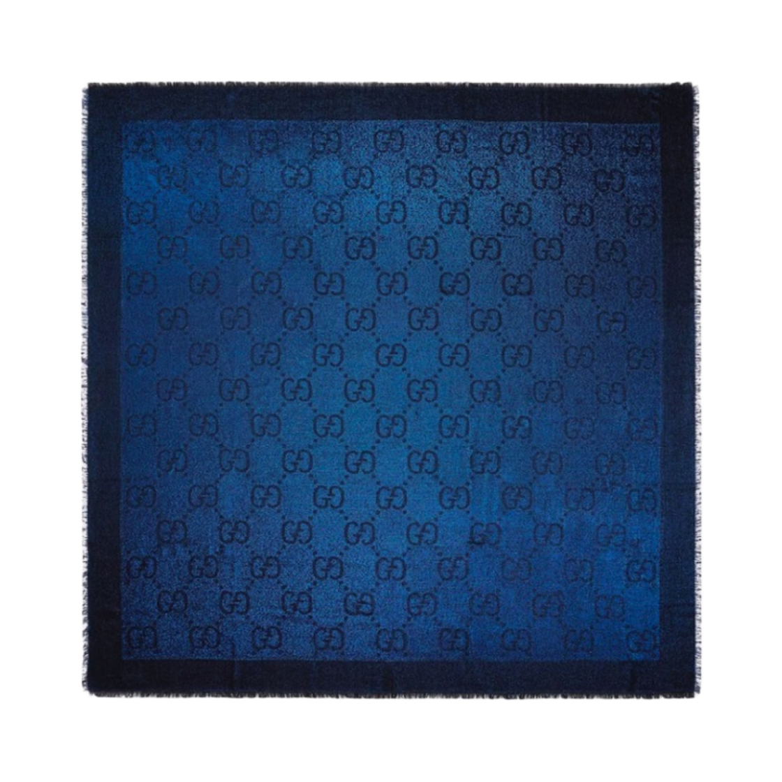 (W) 구찌 GG 라메 자카드 숄 로얄 블루((W) Gucci GG Lame Jacquard Shawl Royal Blue) - 1