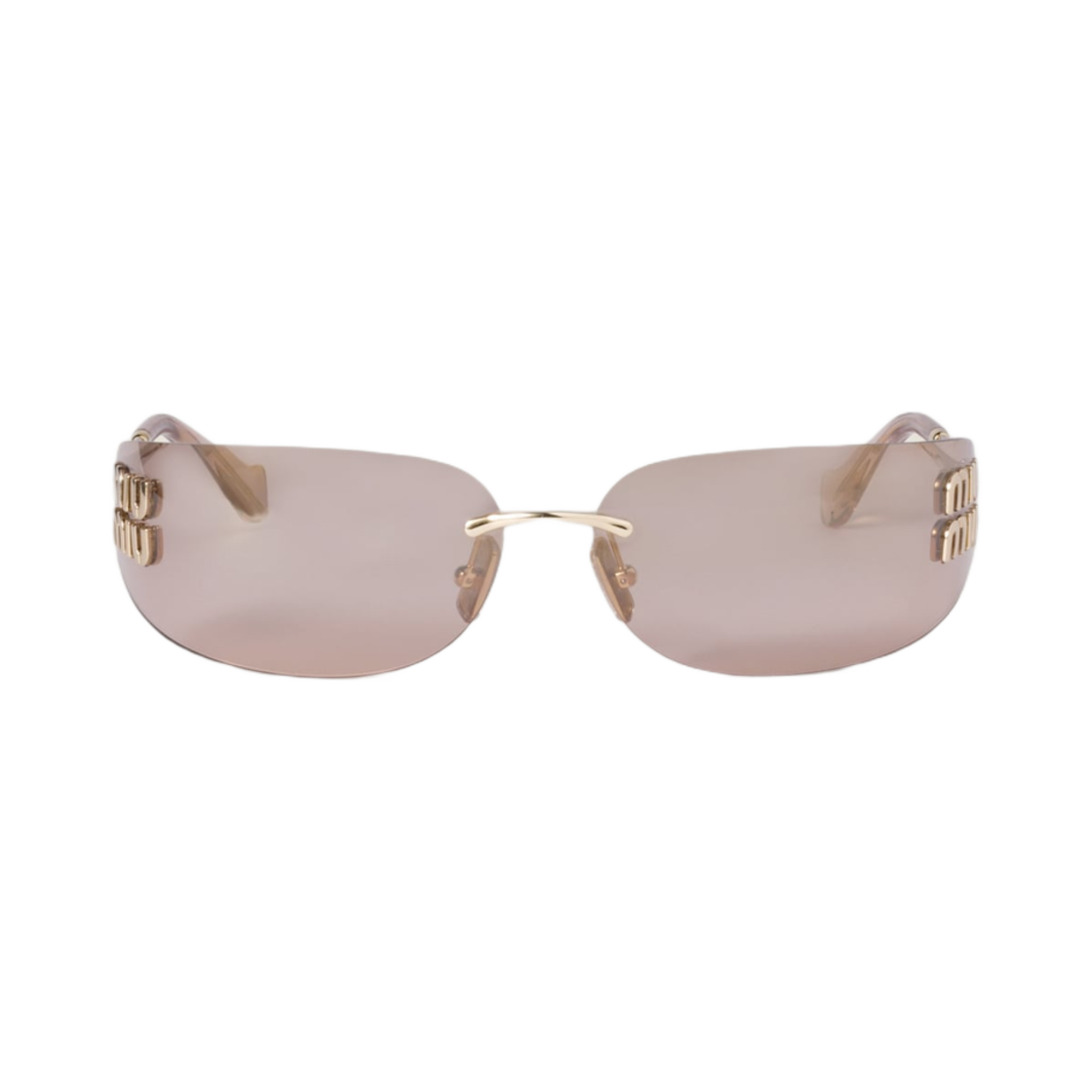 (W) 미우 미우 로고 선글라스 브론즈 렌즈((W) Miu Miu Logo Sunglasses Bronze Lenses) - 2
