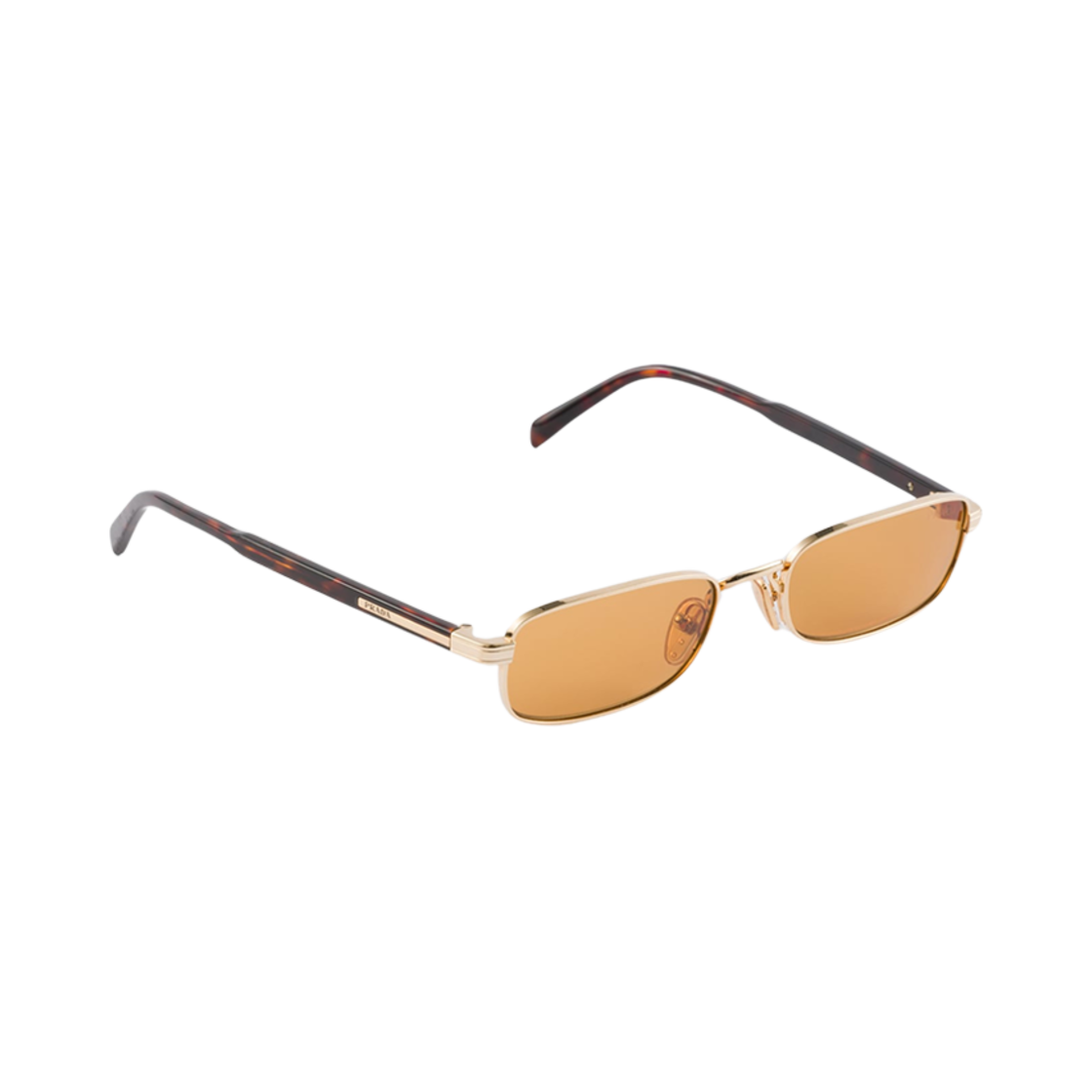 SPRB54-E5AK-FE50P Prada Sunglasses with The Iconic Metal Plaque Honey Lenses