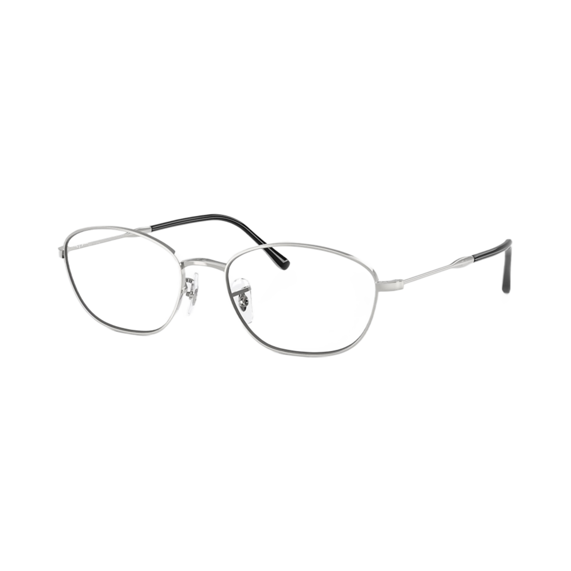 RB3749V-2501 Ray-Ban RB3749V Optics Polished Silver Metal Frame Clear Lenses