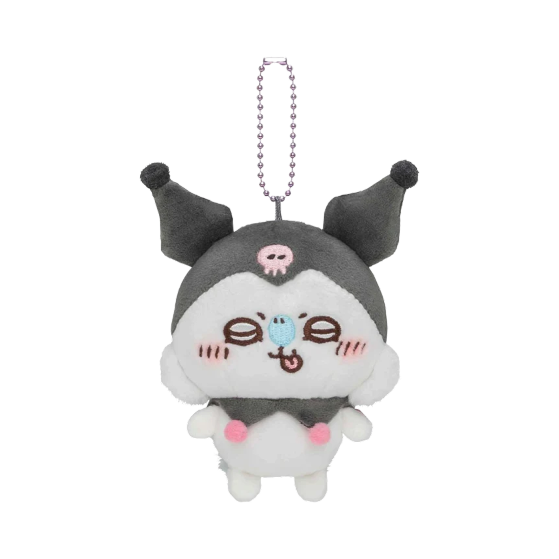 치이카와 x 산리오 모몽가 쿠로미 쁘띠 미니 푸드 마스코트 키링(Chiikawa x Sanrio Momonga Kuromi Petit Mini Food Mascot Keyring)