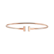 Tiffany & Co. Tiffany T Narrow Wire Bracelet Rose Gold