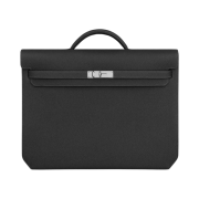 Hermes Kelly Depeches 36 Briefcase Togo & Palladium Noir