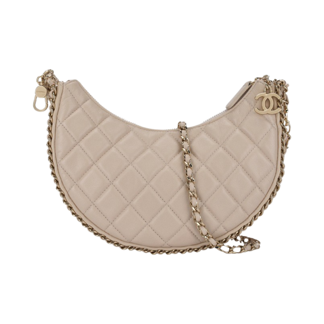 샤넬 스몰 호보 백 램스킨 & 샤이니 라이트 골드 메탈 에크루(Chanel Small Hobo Bag Lambskin & Shiny Light Gold Ecru)