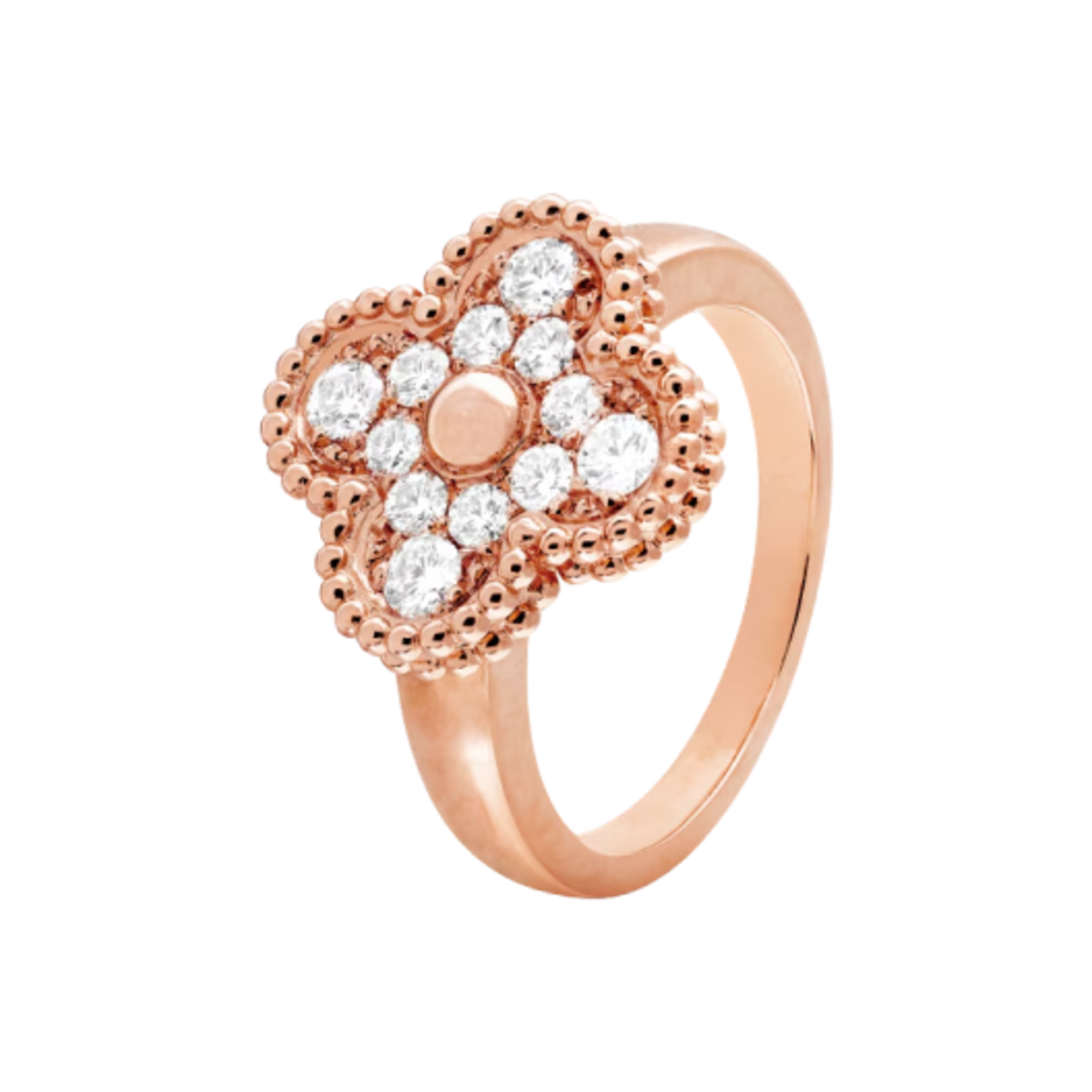 반 클리프 & 아펠 빈티지 알함브라 링 18K 핑크 골드 다이아몬드(Van Cleef & Arpels Vintage Alhambra Ring 18K Pink Gold Diamond)