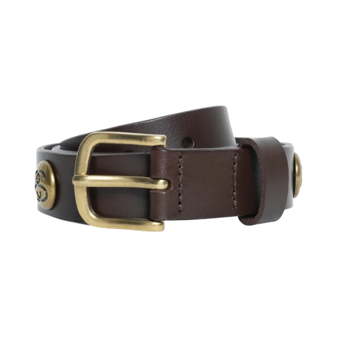 小物 Stussy SS-Link Studded Belt Brown L-XL Stussy SS Distressed Link Studded Belt | Urban Outfitters