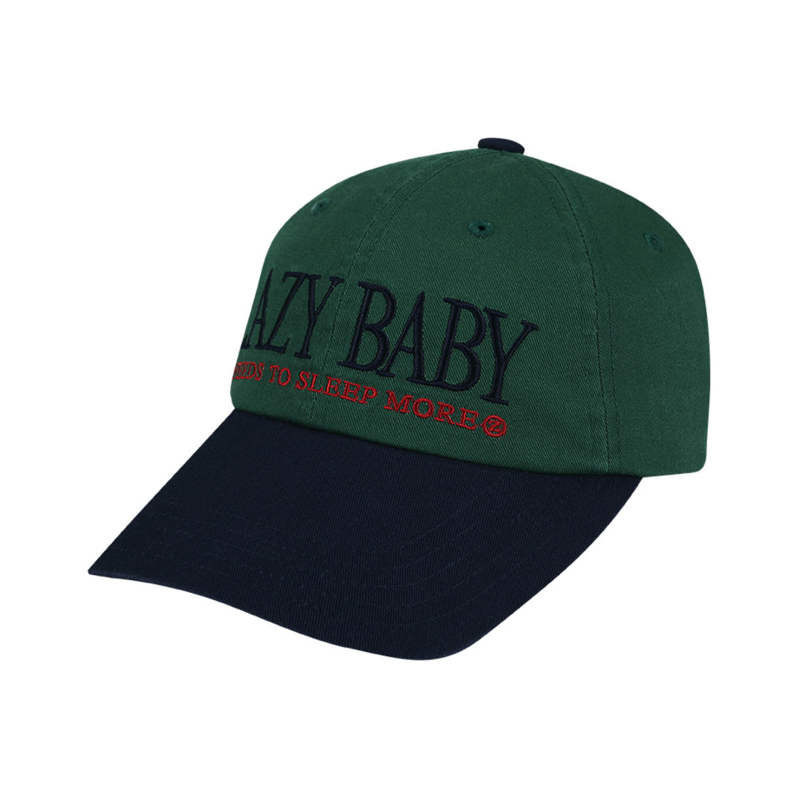 레이지지 90s 레이지 베이비 볼캡 그린/네이비(LAZYZ 90s Lazy Baby Ball Cap Green/Navy)
