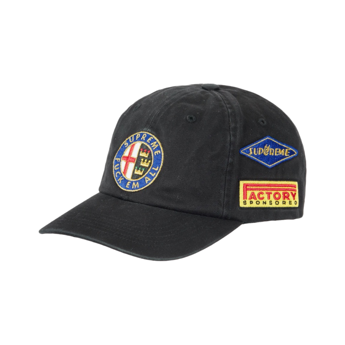 슈프림 레이싱 6-패널 캡 블랙 - 23SS
