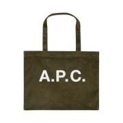 A.P.C. Diane Corduroy Tote Bag Khaki