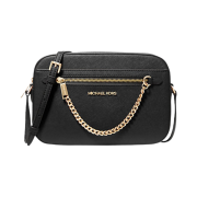 Michael Kors Jet Set Large Saffiano Leather Crossbody Bag Black
