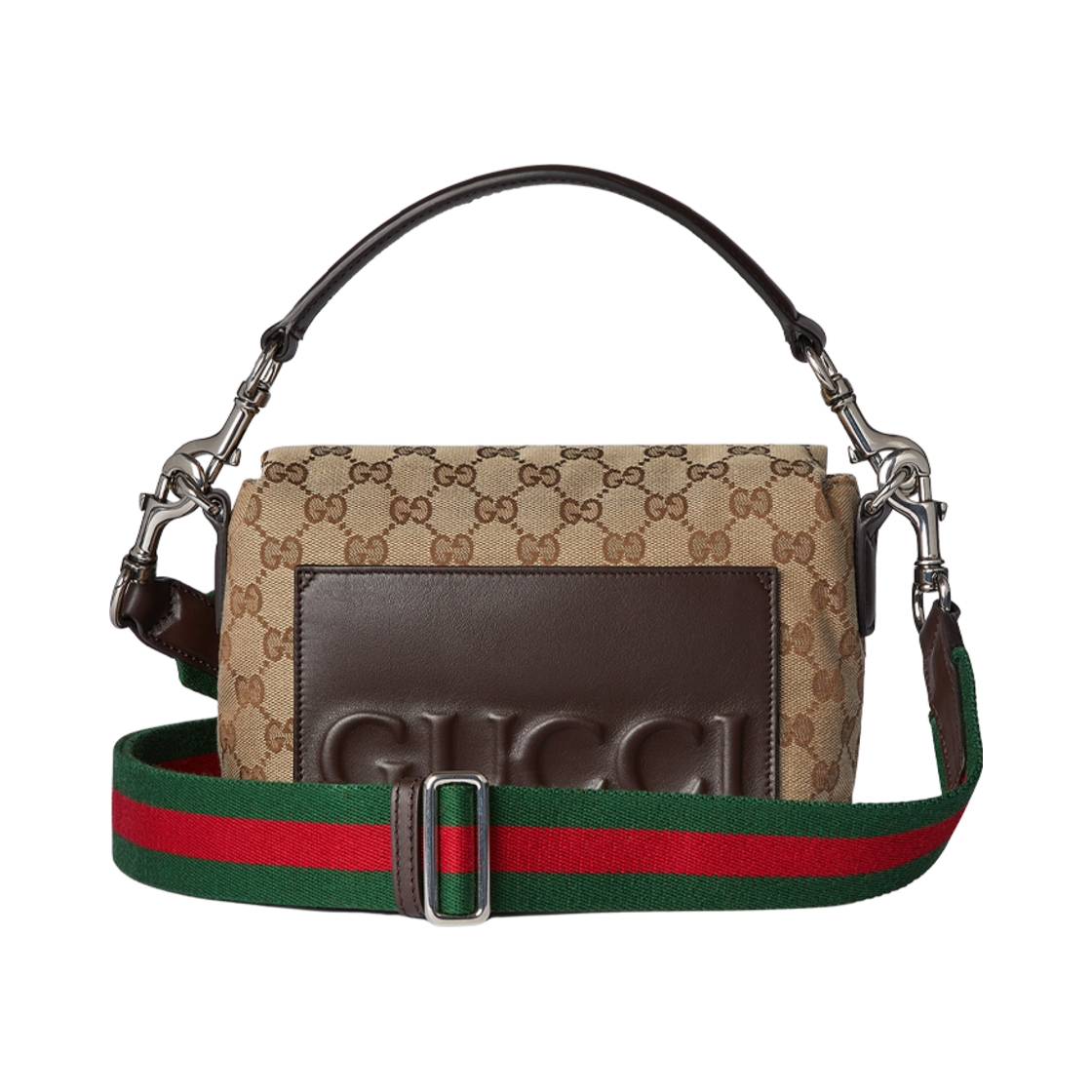 구찌 스몰 GG 크로스바디 백 웹 베이지 다크 브라운(Gucci Small GG Crossbody Bag with Web Beige Dark Brown) - 3
