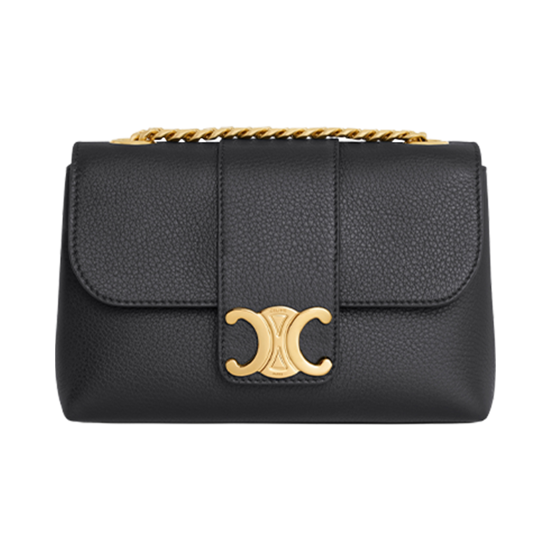 10N113GGR-38NO Celine Mini Celine Victoire in Supple Calfskin Black