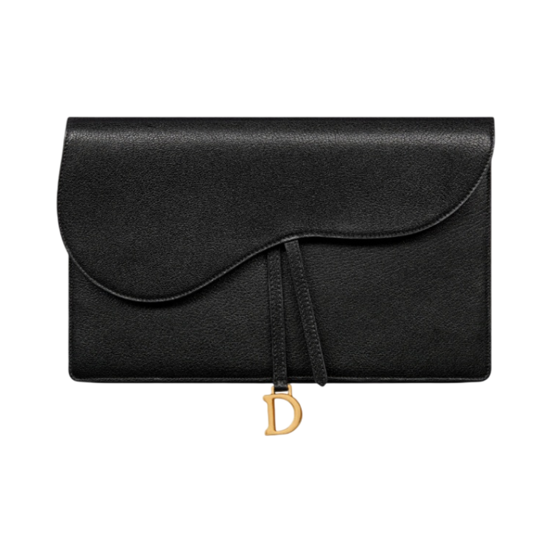 S5698CCEH-M900 Dior Saddle Pouch Black Goatskin
