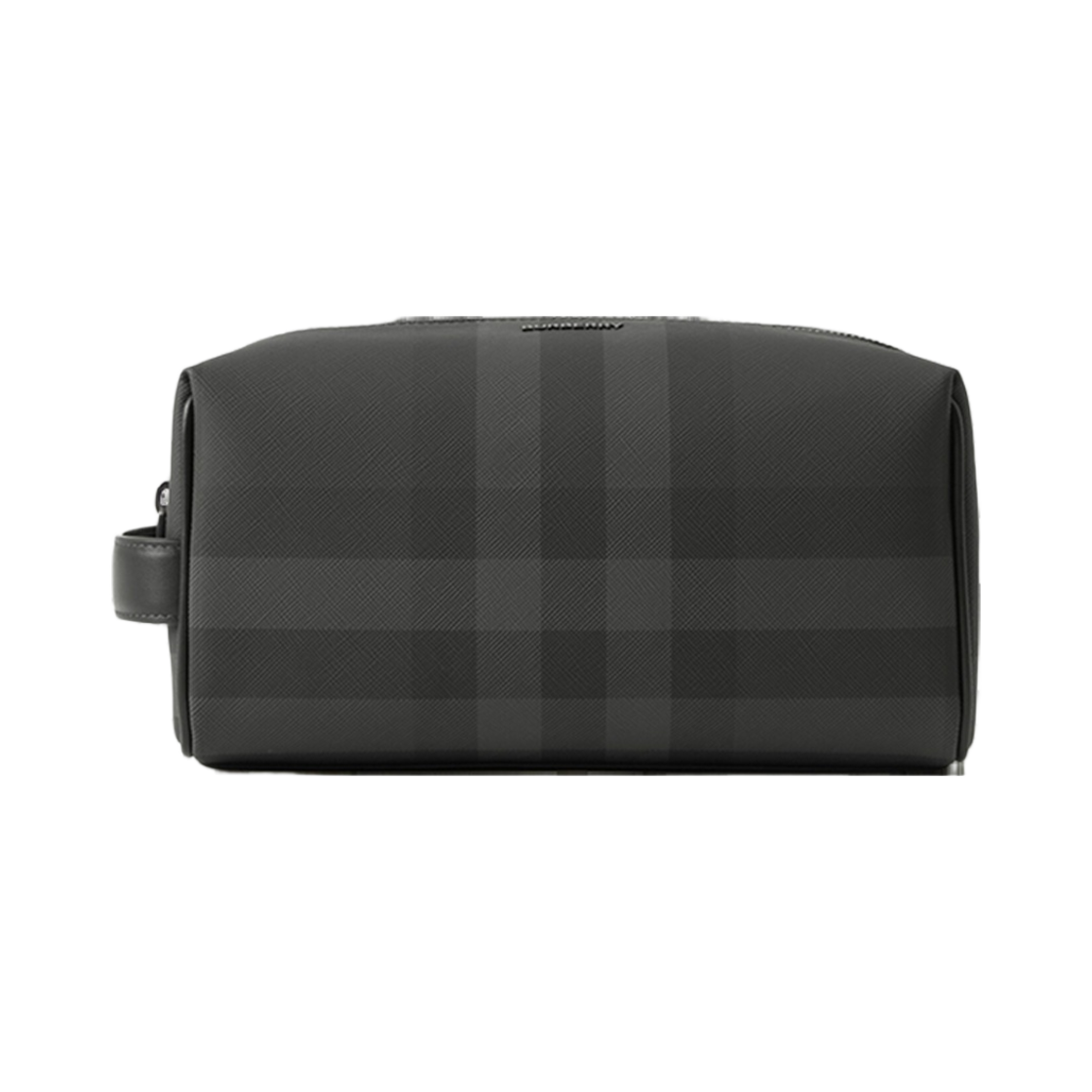 버버리 체크 레더 트래블 파우치 차콜(Burberry Check Leather Travel Pouch Charcoal) - 1