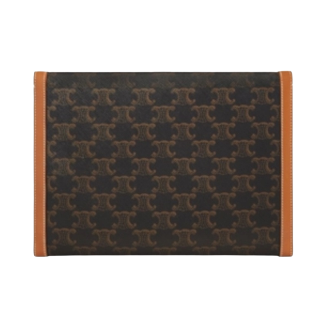 셀린느 트리옹프 캔버스 & 카프스킨 엔벨로프 스몰 파우치 탄(Celine Envelop Small Pouch in Triomphe Canvas and Calfskin Tan) - 3