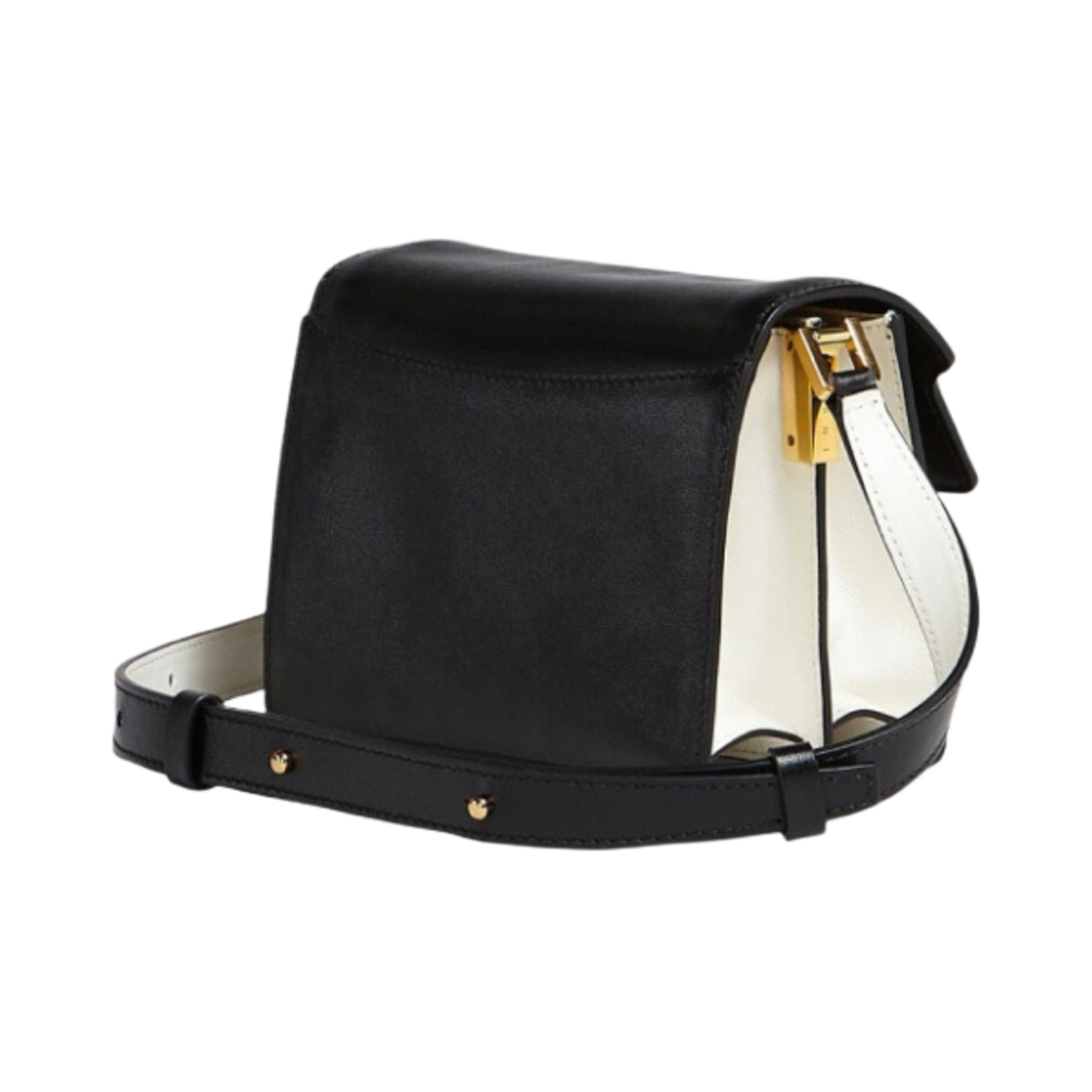 마르니 레더 트렁크 소프트 미니백 블랙 라임스톤(Marni Leather Trunk Soft Mini Bag Black Limestone) - 3