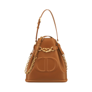 Dior Medium C'est Dior Bag CD Embossed Calfskin Golden Saddle