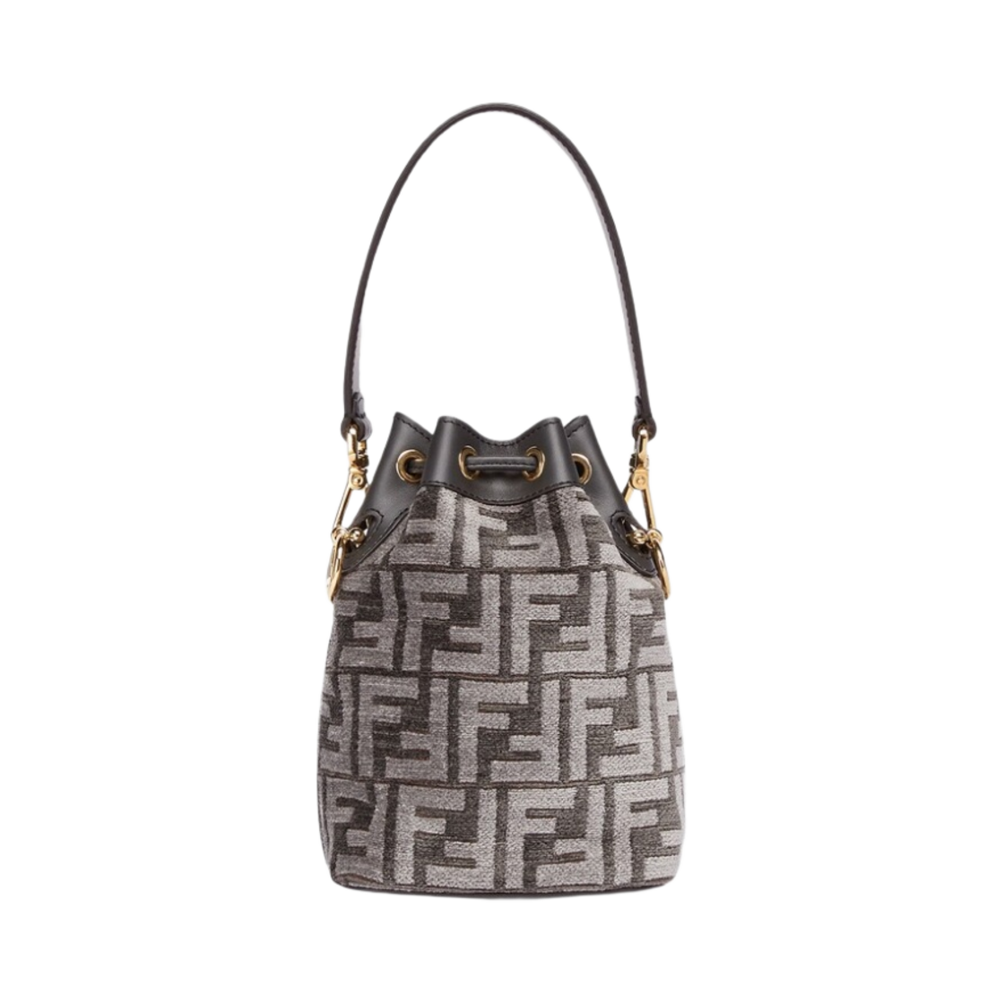 펜디 몬트레조 도브 그레이 테피스트리 패브릭 미니백 다크 그레이(Fendi Mon Tresor Dove Grey Tapestry Fabric Mini Bag Dark Grey) - 3