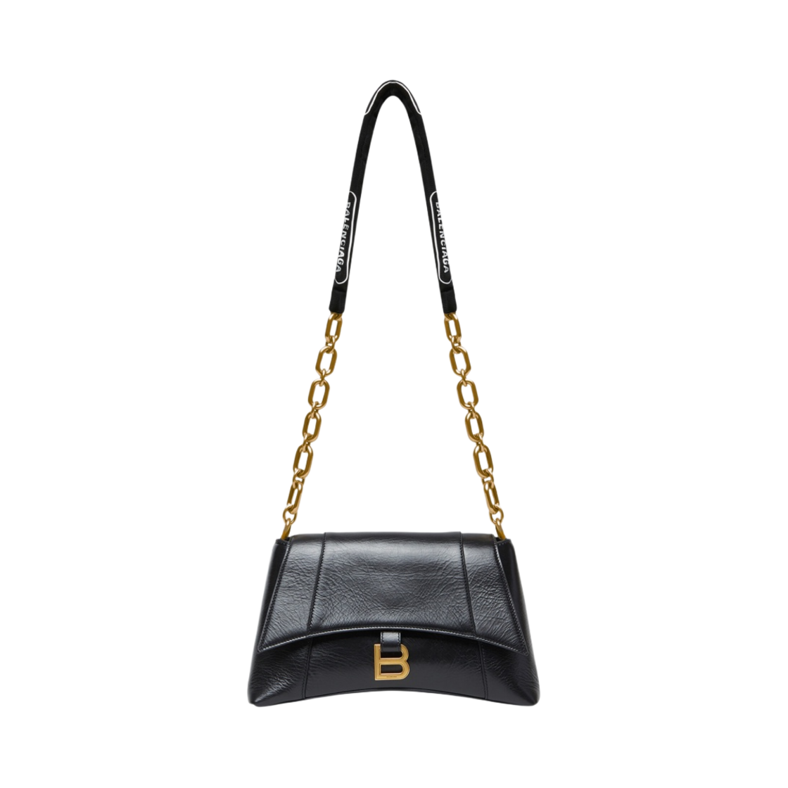 6890581I7BM1090 Balenciaga Downtown Small Shoulder Bag with Chain Black