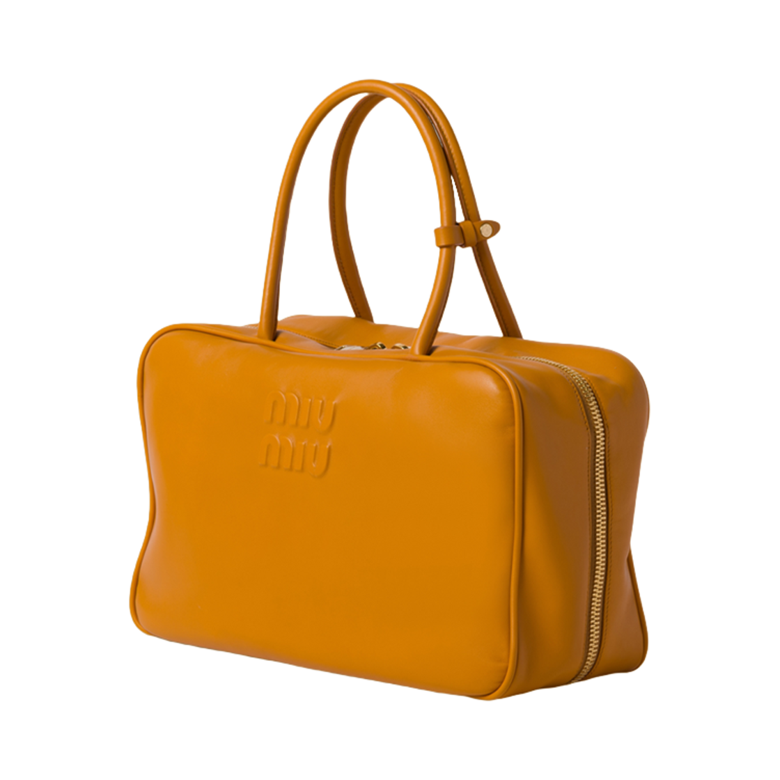 미우 미우 레더 탑 숄더백 포메그레네이트 옐로우(Miu Miu Leather Top-Handle Bag Pomegranate Yellow) - 2