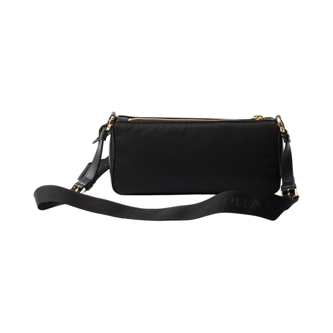 프라다 스몰 리나일론 앤 레더 숄더백 블랙(Prada Small Re-Nylon and Leather Shoulder Bag Black) - 2