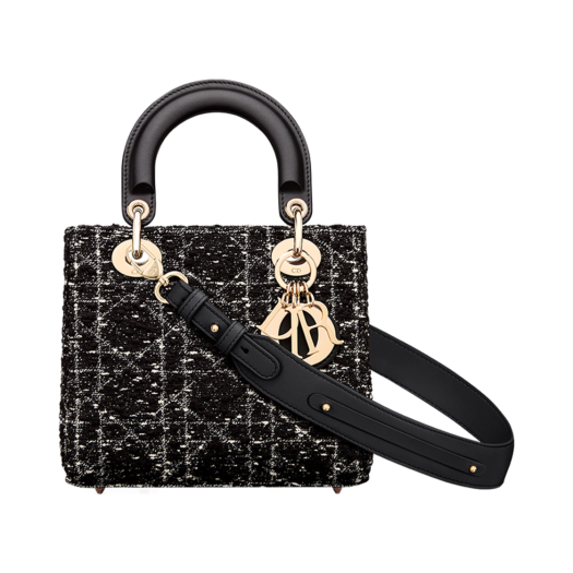Dior Small Lady Bag My ABCDior Cannage Tweed Black