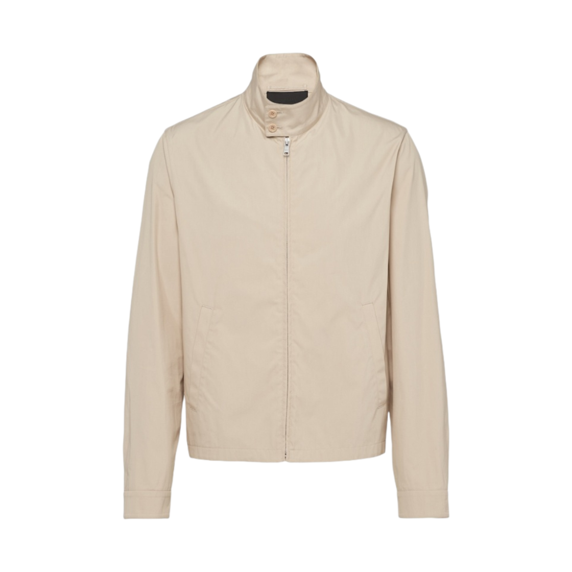SGC246-12NS-F0A08 Prada Cotton Blend Blouson Jacket Limestone