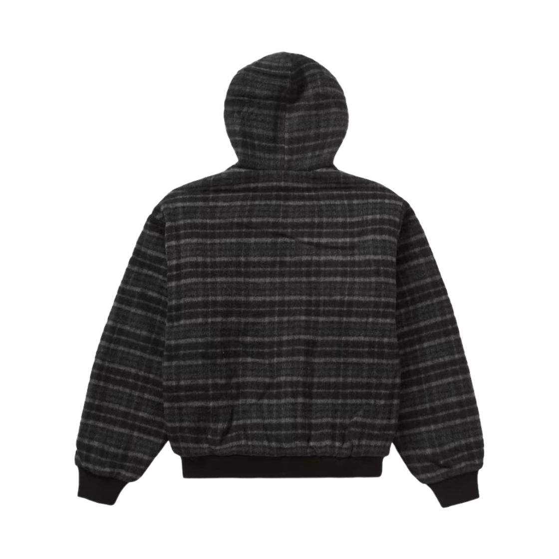 슈프림 플레이드 울 후드 워크 자켓 블랙 - 23FW(Supreme Plaid Wool Hooded Work Jacket Black - 23FW) - 3