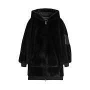 Zara Faux Fur Coat Black