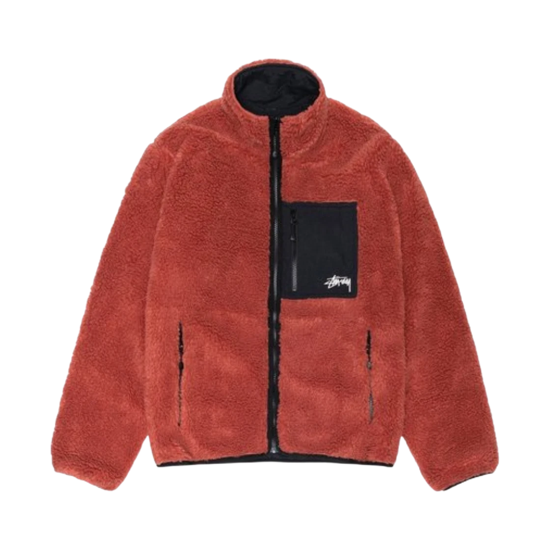 Stussy Stussy Sherpa Reversible Jacket Terracotta · L