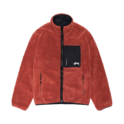 Stussy Sherpa Reversible Jacket Terracotta