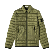 Stone Island 42124 Bio-Based Ripstop Nylon Light Down Shirt Jacket Olive Green - 22SS