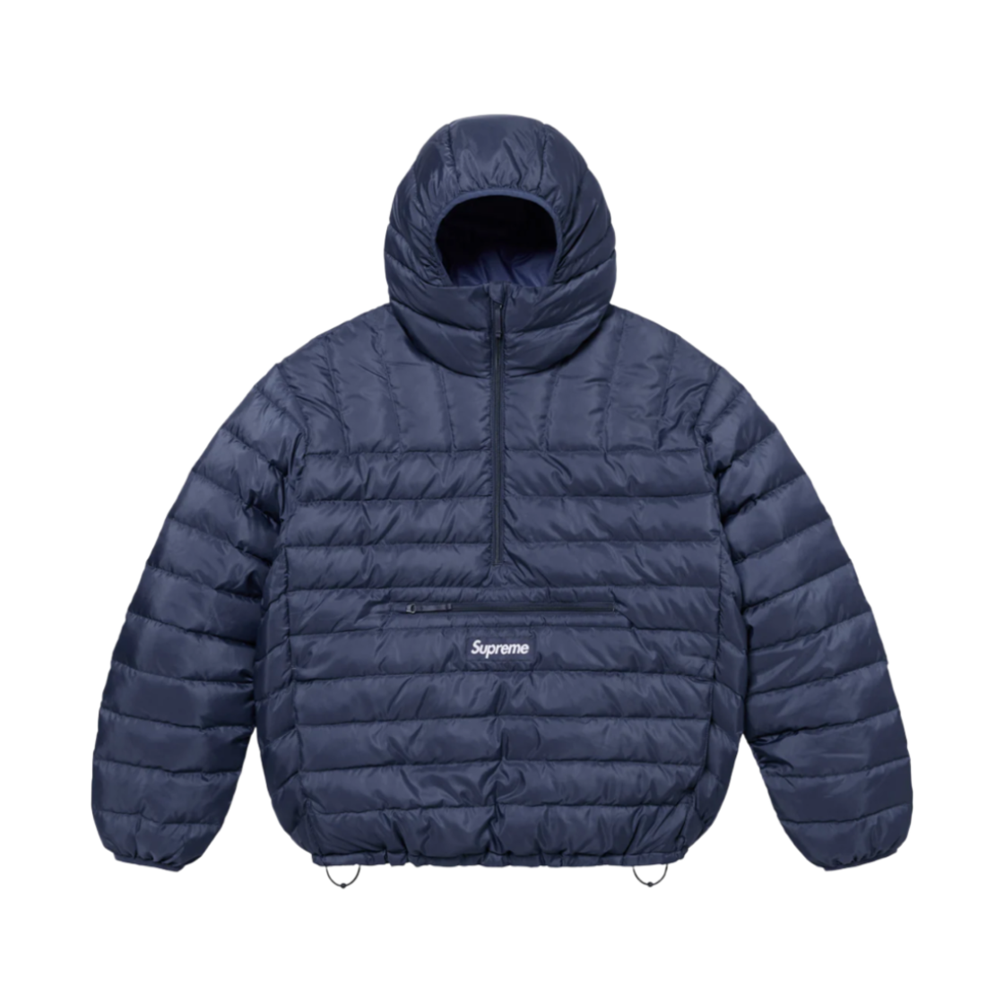 슈프림 마이크로 다운 하프 집 후드 풀오버 네이비 - 24FW(Supreme Micro Down Half Zip Hooded Pullover Navy - 24FW)