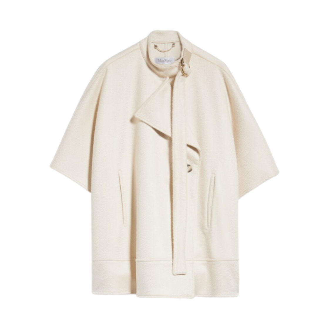 (W) 막스마라 헤이븐 액세서리 울 앤 캐시미어 케이프 샌드((W) Max Mara Haven Accessori Wool and Cashmere Cape Sand) - 1