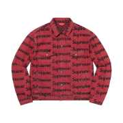 Supreme Frayed Logos Denim Trucker Jacket Red - 21SS