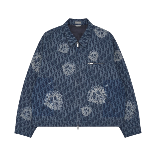 디올 x 캑터스 잭 오버사이즈 오버셔츠 플록 테크니컬 코튼 데님