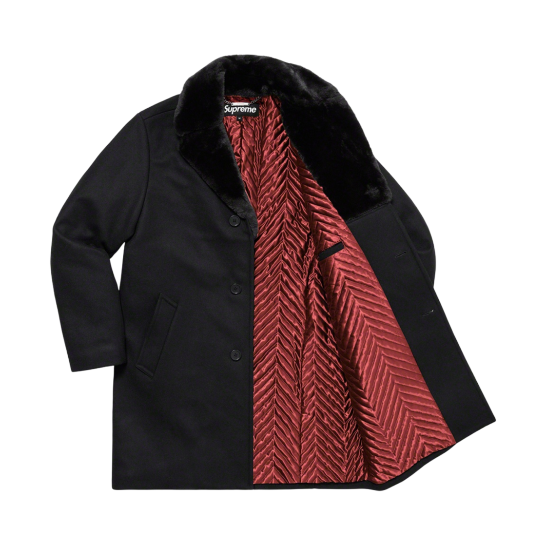슈프림 퍼 칼라 카 코트 블랙 - 22FW(Supreme Fur Collar Car Coat Black - 22FW) - 2