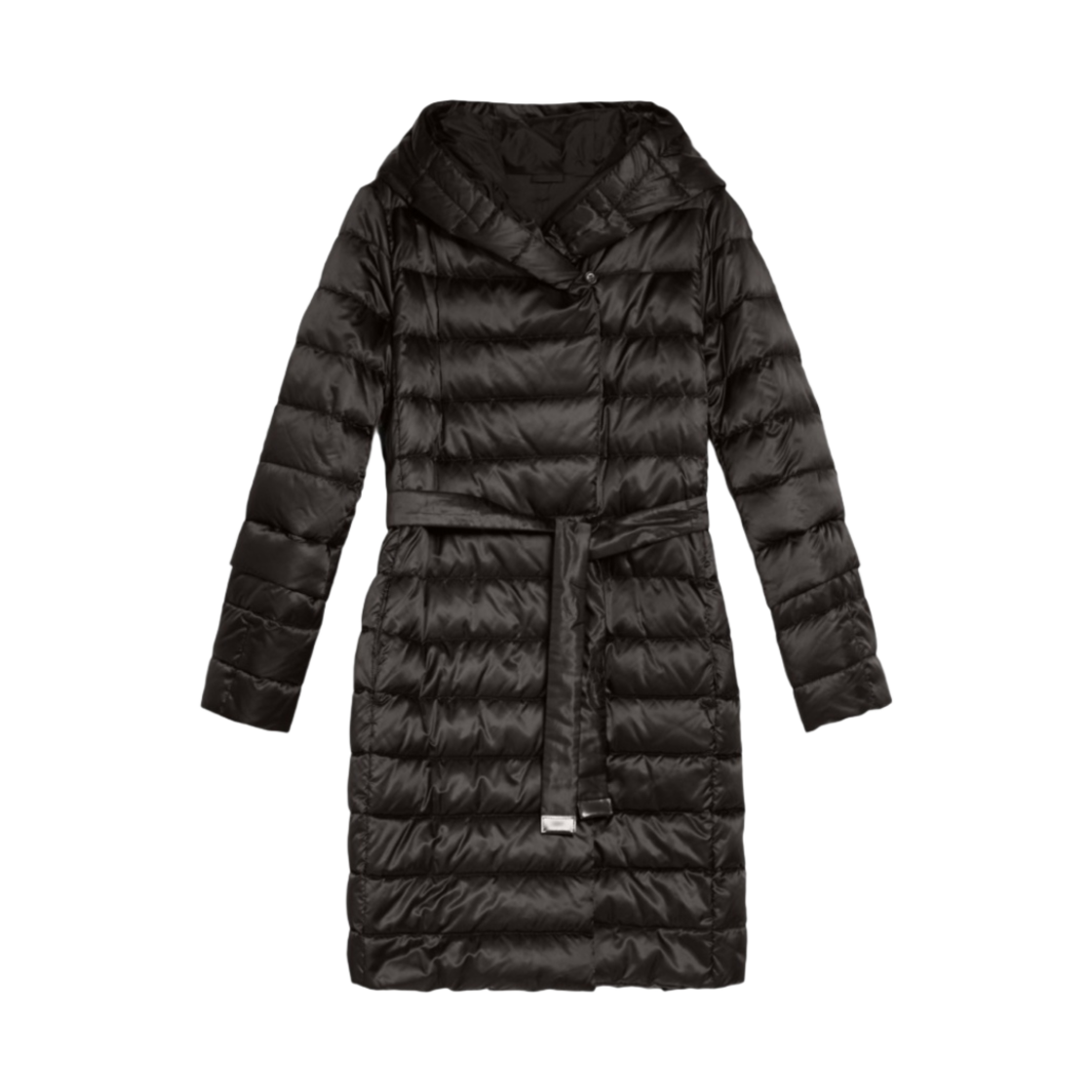 NOVEF-003 (W) Max Mara The Cube Novef Reversible Water-Resistant Satin Down Coat Black