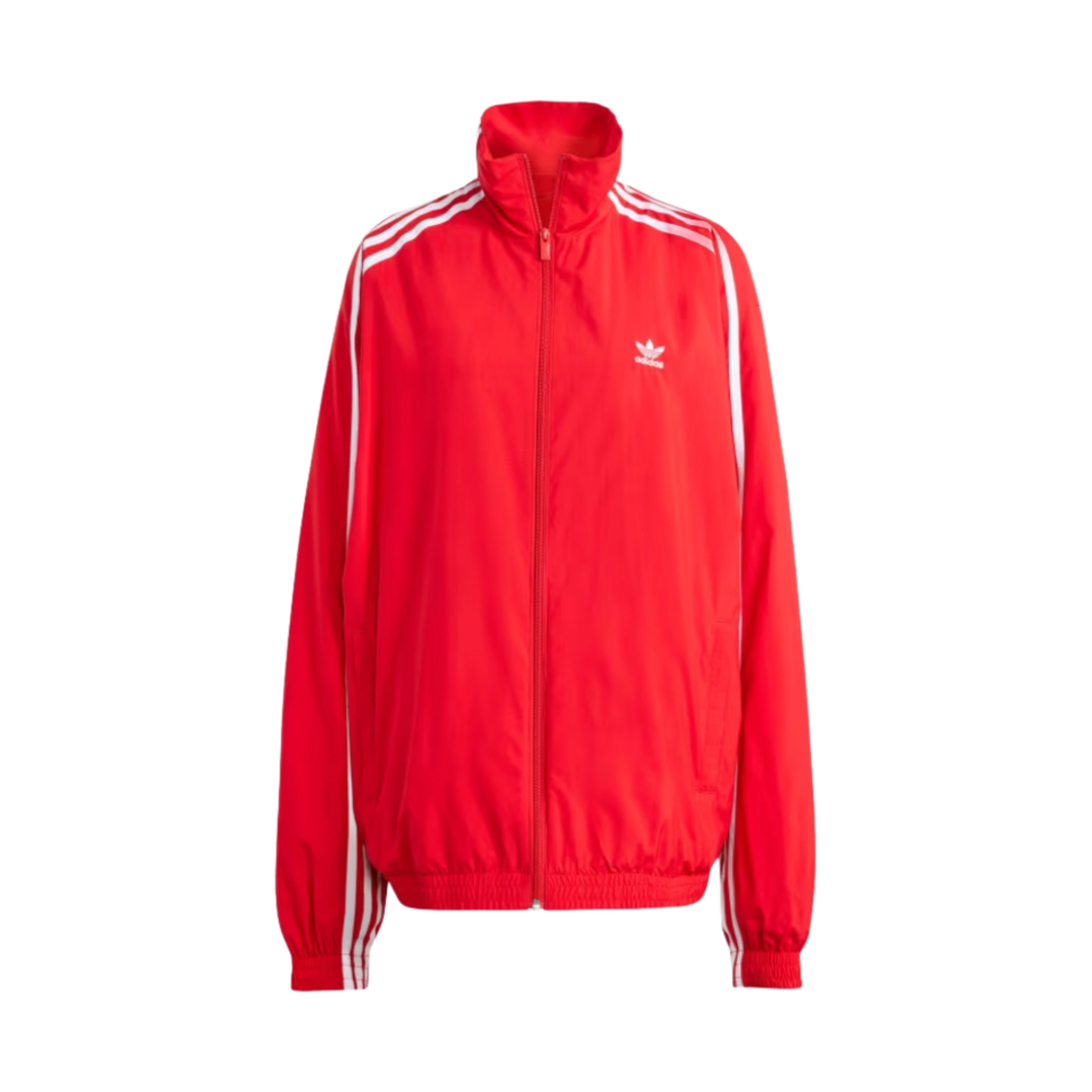 (W) 아디다스 아딜레니움 오버사이즈 트랙탑 베러 스칼렛 - US 사이즈((W) Adidas Adilenium Oversized Track Top Better Scarlet - US Sizing)