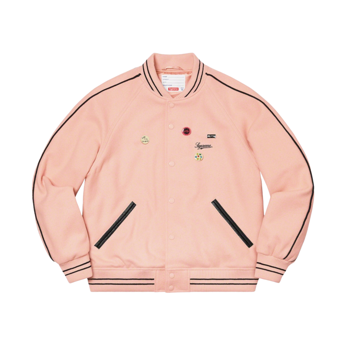 슈프림 x 제이미 리드 이츠 올 볼록스 바시티 자켓 핑크 - 21SS(Supreme x Jamie Reid It's All Bollocks Varsity Jacket Pink - 21SS) - 2