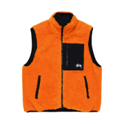 Stussy Sherpa Reversible Vest Tangerine