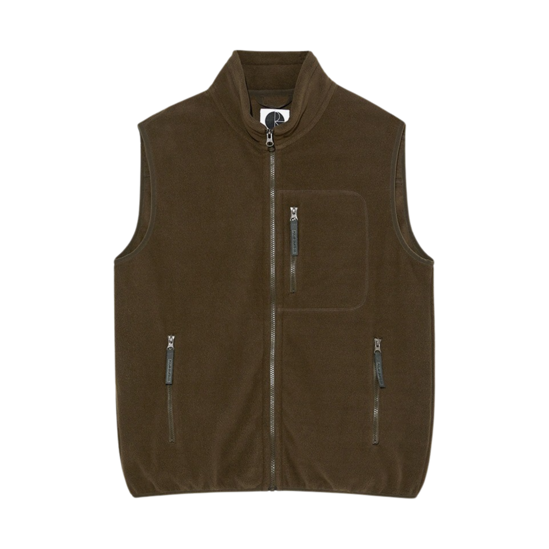 P000BFDL Polar Skate Co Basic Fleece Vest Brown
